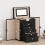 Joyero de 6 niveles con espejo y cerradura negro de , Soportes para joyería - Ref: Foro24-4103565, Precio: 63,95 €, Descuento: %