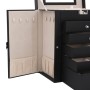 Joyero de 6 niveles con espejo y cerradura negro de , Soportes para joyería - Ref: Foro24-4103565, Precio: 63,95 €, Descuento: %