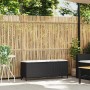 Banco de jardín con cojín negro 110x30x40,5 cm ratán sintético de , Bancos de jardín - Ref: Foro24-4104154, Precio: 91,74 €, ...