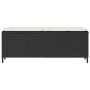 Banco de jardín con cojín negro 110x30x40,5 cm ratán sintético de , Bancos de jardín - Ref: Foro24-4104154, Precio: 91,74 €, ...