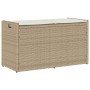 Banco de almacenaje con cojín beige 100 cm ratán sintético de , Bancos de jardín - Ref: Foro24-4104064, Precio: 135,59 €, Des...