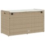 Banco de almacenaje con cojín beige 100 cm ratán sintético de , Bancos de jardín - Ref: Foro24-4104064, Precio: 135,59 €, Des...