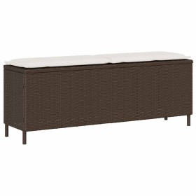 Banco de jardín con cojín gris 110x30x40,5 cm ratán sintético de , Bancos de jardín - Ref: Foro24-4104156, Precio: 79,17 €, D...