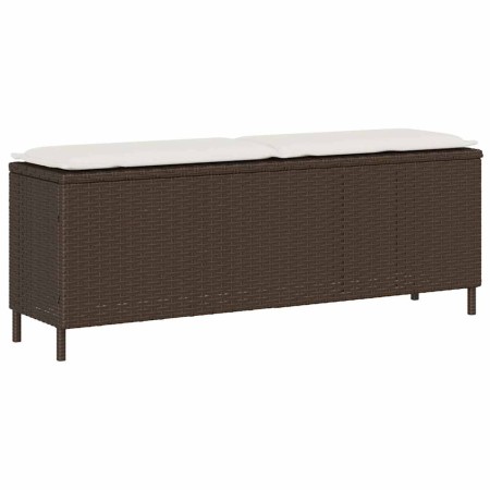 Banco de jardín con cojín gris 110x30x40,5 cm ratán sintético de , Bancos de jardín - Ref: Foro24-4104156, Precio: 79,17 €, D...