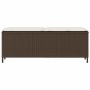 Banco de jardín con cojín gris 110x30x40,5 cm ratán sintético de , Bancos de jardín - Ref: Foro24-4104156, Precio: 79,17 €, D...