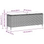 Banco de jardín con cojín gris 110x30x40,5 cm ratán sintético de , Bancos de jardín - Ref: Foro24-4104156, Precio: 79,17 €, D...