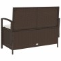 Banco de jardín con almacenaje y cojín marrón ratán sintético de , Bancos de jardín - Ref: Foro24-4104212, Precio: 227,61 €, ...