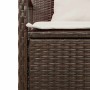 Banco de jardín con almacenaje y cojín marrón ratán sintético de , Bancos de jardín - Ref: Foro24-4104212, Precio: 227,61 €, ...
