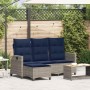 Sofá de jardín reclinable con cojines en forma de L gris de , Sofás de exterior - Ref: Foro24-4108244, Precio: 354,54 €, Desc...