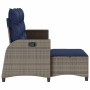Sofá de jardín reclinable con cojines en forma de L gris de , Sofás de exterior - Ref: Foro24-4108244, Precio: 354,54 €, Desc...