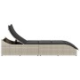 Tumbona plegable con cojín y espacio gris claro ratán sintético de , Tumbonas - Ref: Foro24-4104225, Precio: 249,49 €, Descue...