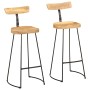 Taburetes de barra 2 uds 49x43x103 cm madera maciza de mango de , Taburetes de cocina - Ref: Foro24-4013521, Precio: 146,63 €...