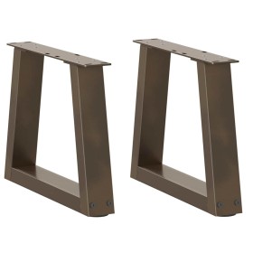 Patas para mesa de comedor en forma de V 2 uds acero natural de , Patas para mesas - Ref: Foro24-4012527, Precio: 48,35 €, De...