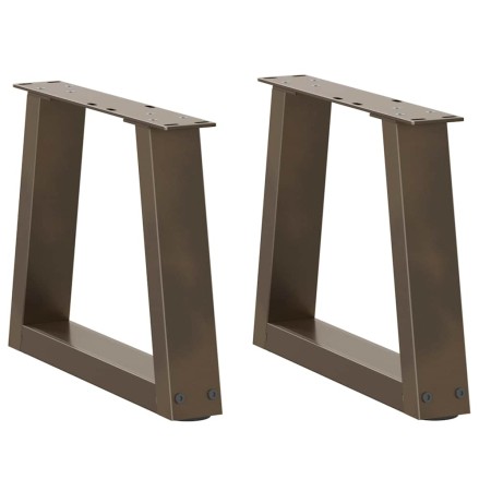 Patas para mesa de comedor en forma de V 2 uds acero natural de , Patas para mesas - Ref: Foro24-4012527, Precio: 48,35 €, De...