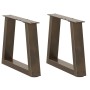 Patas para mesa de comedor en forma de V 2 uds acero natural de , Patas para mesas - Ref: Foro24-4012527, Precio: 48,35 €, De...