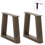 Patas para mesa de comedor en forma de V 2 uds acero natural de , Patas para mesas - Ref: Foro24-4012527, Precio: 48,35 €, De...