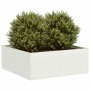 Jardinera acero blanco 80x80x30 cm de , Maceteros y jardineras - Ref: Foro24-860802, Precio: 58,58 €, Descuento: %
