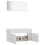 Set muebles de baño 2 piezas madera contrachapada blanco brillo de vidaXL, Muebles de baño - Ref: Foro24-804806, Precio: 89,4...