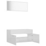 Set muebles de baño 2 piezas madera contrachapada blanco brillo de vidaXL, Muebles de baño - Ref: Foro24-804806, Precio: 89,4...