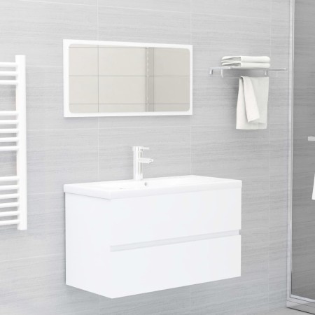 Conjunto de muebles de baño 2 piezas contrachapada blanco de vidaXL, Muebles de baño - Ref: Foro24-804881, Precio: 84,29 €, D...