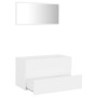 Conjunto de muebles de baño 2 piezas contrachapada blanco de vidaXL, Muebles de baño - Ref: Foro24-804881, Precio: 84,29 €, D...