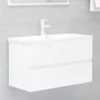 Conjunto de muebles de baño 2 piezas contrachapada blanco de vidaXL, Muebles de baño - Ref: Foro24-804881, Precio: 82,90 €, D...