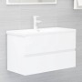 Conjunto de muebles de baño 2 piezas contrachapada blanco de vidaXL, Muebles de baño - Ref: Foro24-804881, Precio: 84,29 €, D...