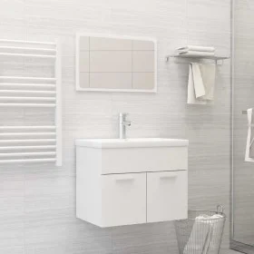 Conjunto de muebles de baño 2 piezas contrachapada blanco de vidaXL, Muebles de baño - Ref: Foro24-804782, Precio: 65,72 €, D...