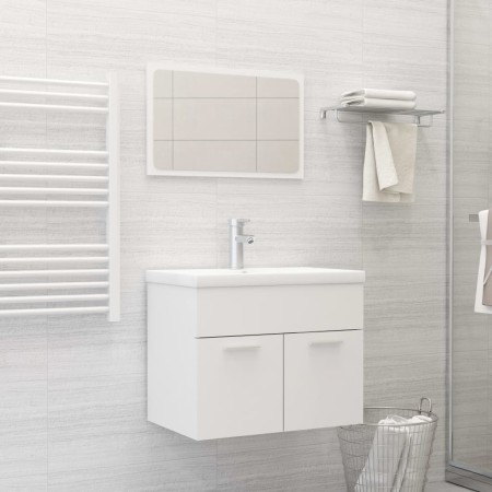 Conjunto de muebles de baño 2 piezas contrachapada blanco de vidaXL, Muebles de baño - Ref: Foro24-804782, Precio: 66,74 €, D...