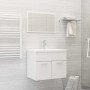 Conjunto de muebles de baño 2 piezas contrachapada blanco de vidaXL, Muebles de baño - Ref: Foro24-804782, Precio: 66,74 €, D...