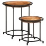 Juego de mesas auxiliar 2 piezas madera maciza de acacia de , Mesas auxiliares - Ref: Foro24-4013514, Precio: 94,57 €, Descue...
