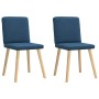 Sillas de comedor 2 unidades tela azul de , Sillas de comedor - Ref: Foro24-4101205, Precio: 101,95 €, Descuento: %