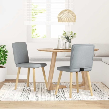 Sillas de comedor giratorias 2 unidades tela gris claro de , Sillas de comedor - Ref: Foro24-4101197, Precio: 101,95 €, Descu...