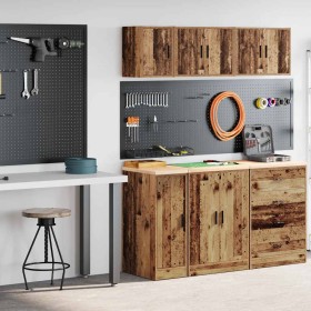 Armarios 2 uds para garaje madera ingeniería antigua madera de , Armarios industriales - Ref: Foro24-3328294, Precio: 71,96 €...
