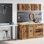 Armarios 2 uds para garaje madera ingeniería antigua madera de , Armarios industriales - Ref: Foro24-3328294, Precio: 71,96 €...