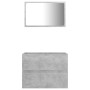 Set muebles de baño 2 piezas madera contrachapada gris hormigón de vidaXL, Muebles de baño - Ref: Foro24-804876, Precio: 57,5...