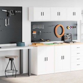 Armarios 2 uds para garaje madera de ingeniería blanco de , Armarios industriales - Ref: Foro24-3328305, Precio: 136,52 €, De...