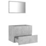 Set muebles de baño 2 piezas madera contrachapada gris hormigón de vidaXL, Muebles de baño - Ref: Foro24-804876, Precio: 57,5...