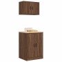 Armarios 2 uds para garaje madera ingeniería marrón roble de , Armarios industriales - Ref: Foro24-3328311, Precio: 123,36 €,...