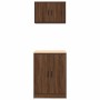 Armarios 2 uds para garaje madera ingeniería marrón roble de , Armarios industriales - Ref: Foro24-3328311, Precio: 123,36 €,...
