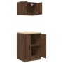 Armarios 2 uds para garaje madera ingeniería marrón roble de , Armarios industriales - Ref: Foro24-3328311, Precio: 123,36 €,...