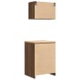 Armarios 2 uds para garaje madera ingeniería marrón roble de , Armarios industriales - Ref: Foro24-3328311, Precio: 123,36 €,...