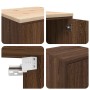 Armarios 2 uds para garaje madera ingeniería marrón roble de , Armarios industriales - Ref: Foro24-3328311, Precio: 123,36 €,...