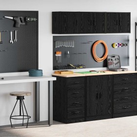 Armarios 2 uds para garaje madera de ingeniería negro de , Armarios industriales - Ref: Foro24-3328324, Precio: 119,60 €, Des...