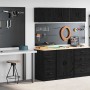 Armarios 2 uds para garaje madera de ingeniería negro de , Armarios industriales - Ref: Foro24-3328324, Precio: 119,60 €, Des...