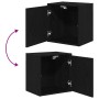 Armarios 2 uds para garaje madera de ingeniería negro de , Armarios industriales - Ref: Foro24-3328324, Precio: 119,60 €, Des...