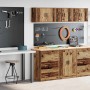 Armarios 2 uds para garaje madera ingeniería antigua madera de , Armarios industriales - Ref: Foro24-3328339, Precio: 130,39 ...