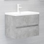 Set muebles de baño 2 piezas madera contrachapada gris hormigón de vidaXL, Muebles de baño - Ref: Foro24-804876, Precio: 57,5...