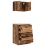Armarios 2 uds para garaje madera ingeniería antigua madera de , Armarios industriales - Ref: Foro24-3328339, Precio: 130,39 ...