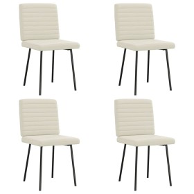 Sillas de comedor 4 unidades terciopelo crema de , Sillas de comedor - Ref: Foro24-3315265, Precio: 165,99 €, Descuento: %